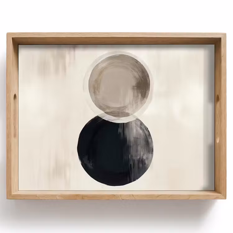 Dienblad - Cirkels - Vorm - Beige - Abstract — 1