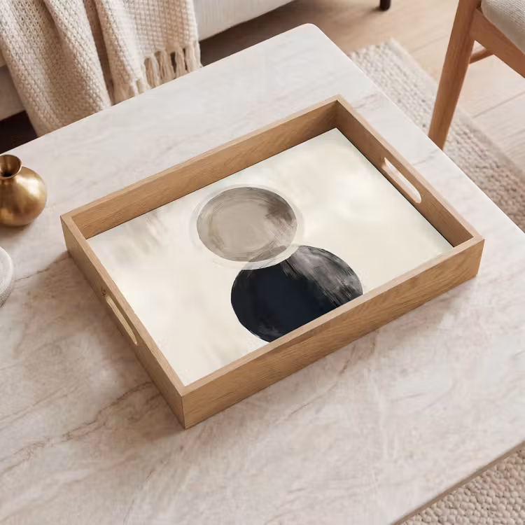 Dienblad - Cirkels - Vorm - Beige - Abstract — 2