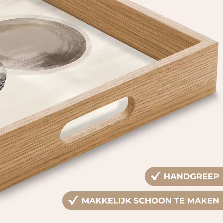 Dienblad - Cirkels - Vorm - Beige - Abstract — 5