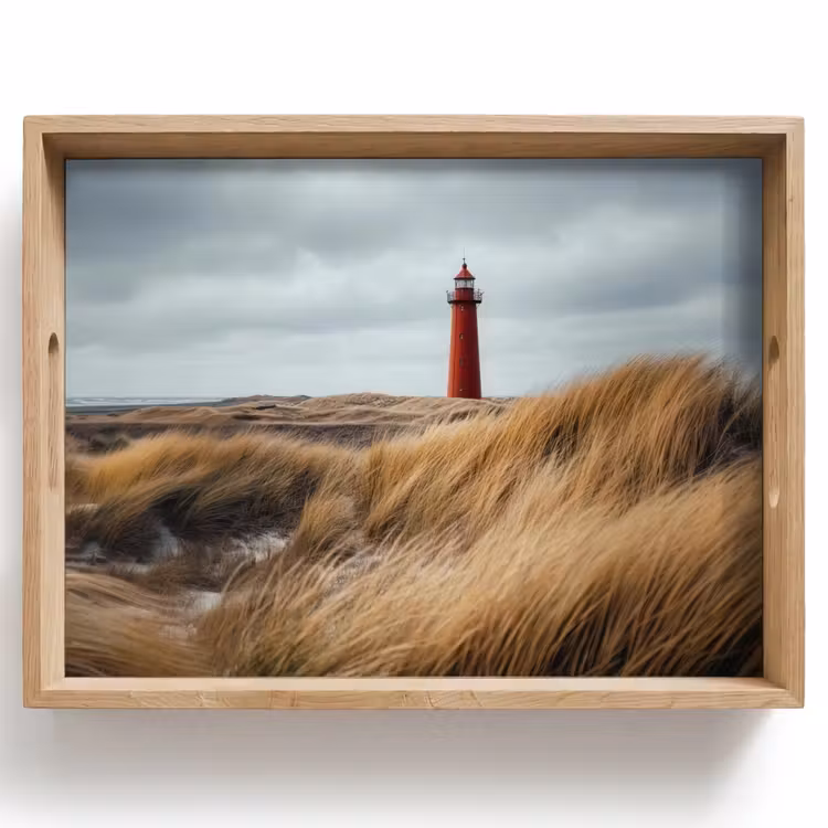 Dienblad - Duinen - Vuurtoren - Rood - Lucht — 1