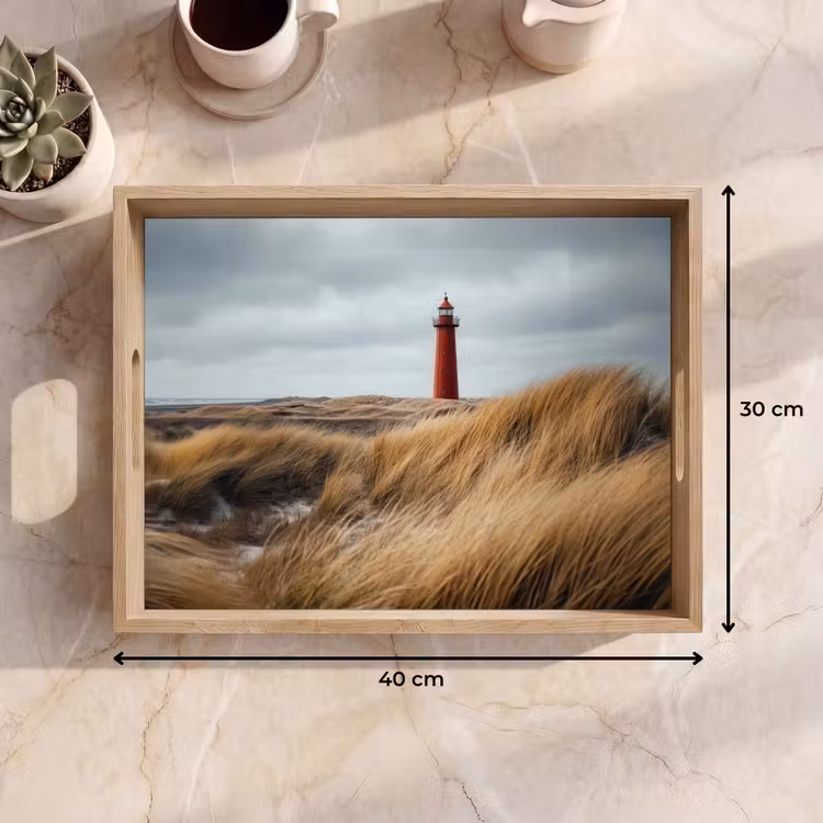 Dienblad - Duinen - Vuurtoren - Rood - Lucht — 9