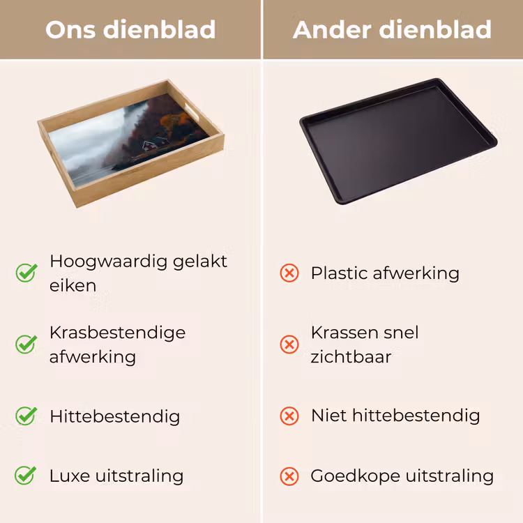 Dienblad - Huis - Rood - Bergen - Water — 3