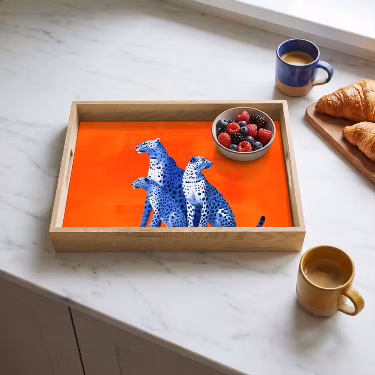 Dienblad - Luipaarden - Stippen - Oranje — 4