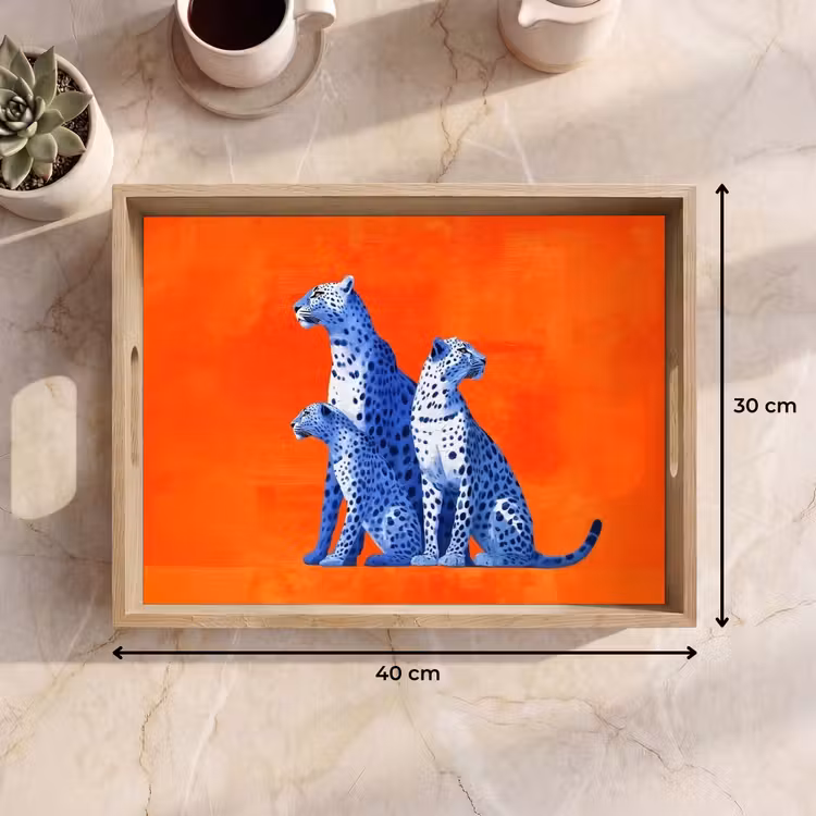 Dienblad - Luipaarden - Stippen - Oranje — 9
