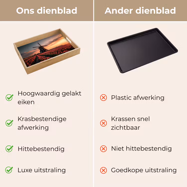 Dienblad - Molen - Zonsondergang - Tulpen - Rood — 3