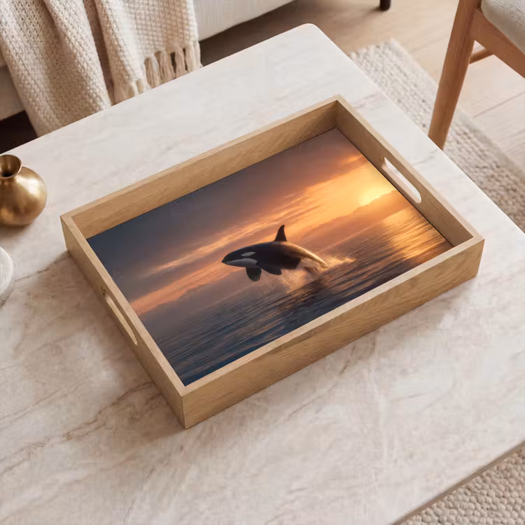 Dienblad - Orka - Zee - Zonsondergang — 2