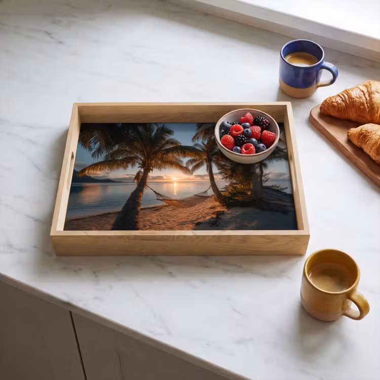 Dienblad - Palmbomen - Hangmat - Strand - Zonsondergang — 4