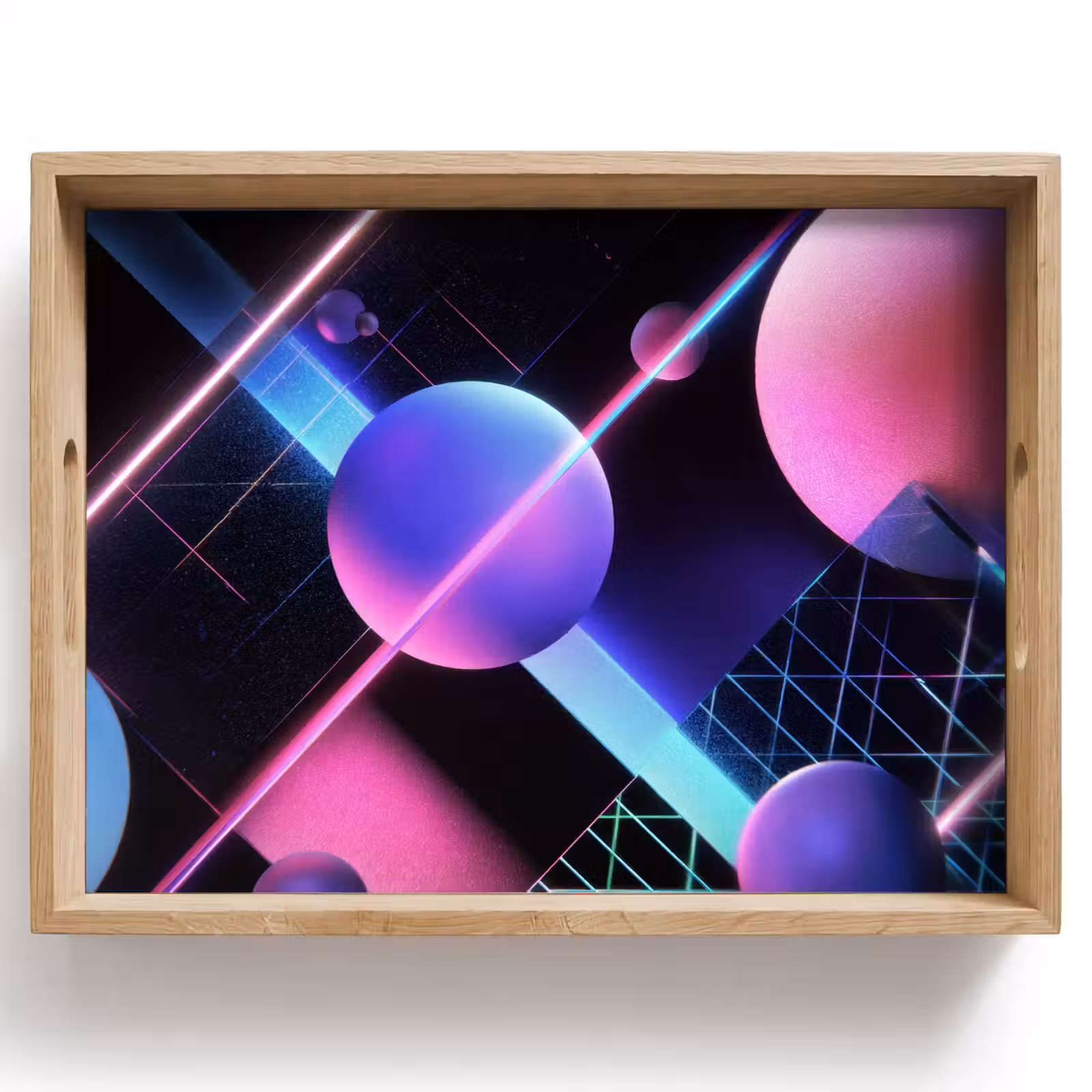 Dienblad - Bollen - Neon - Lijnen - Roze — 1