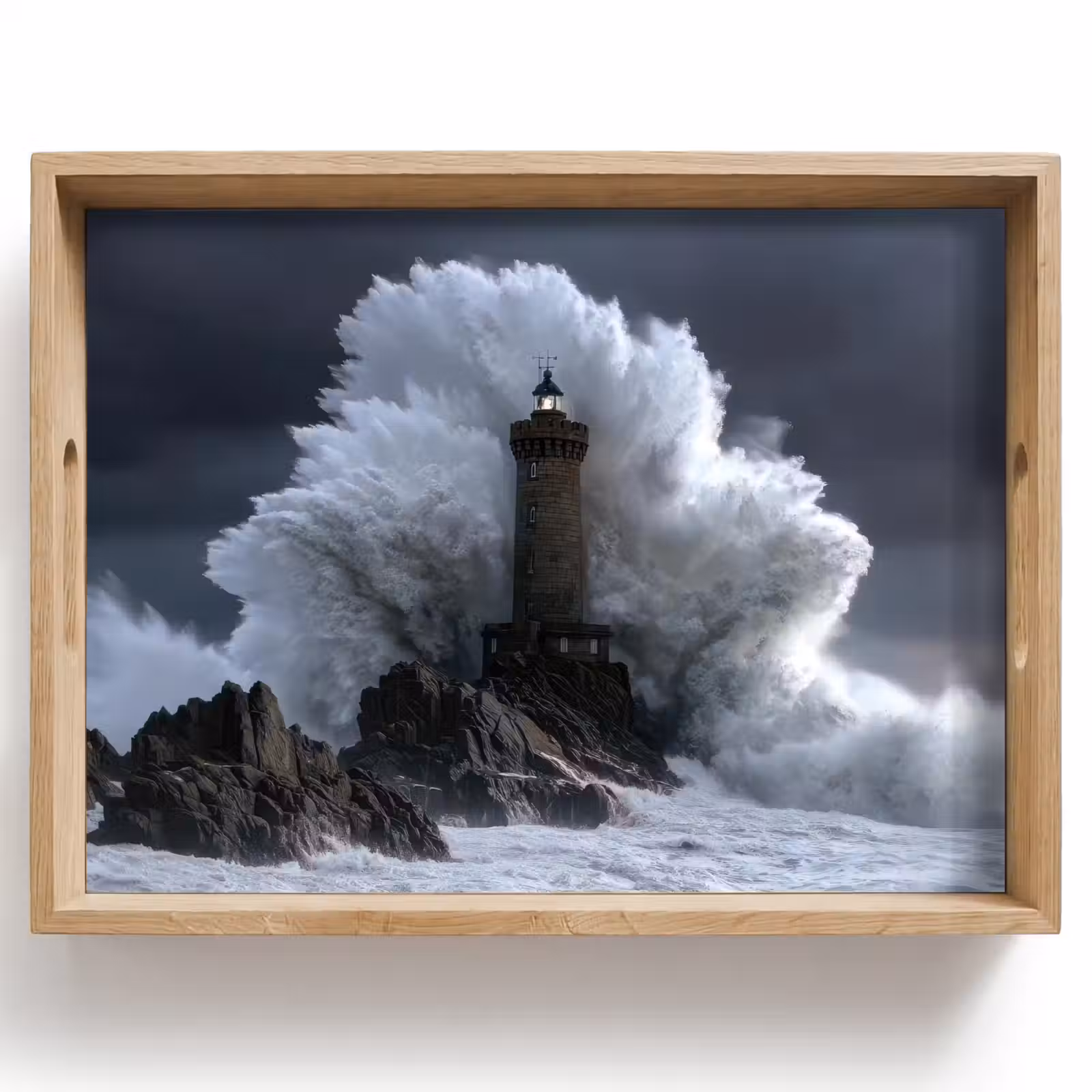 Dienblad - Golf - Vuurtoren - Schuimend water — 1