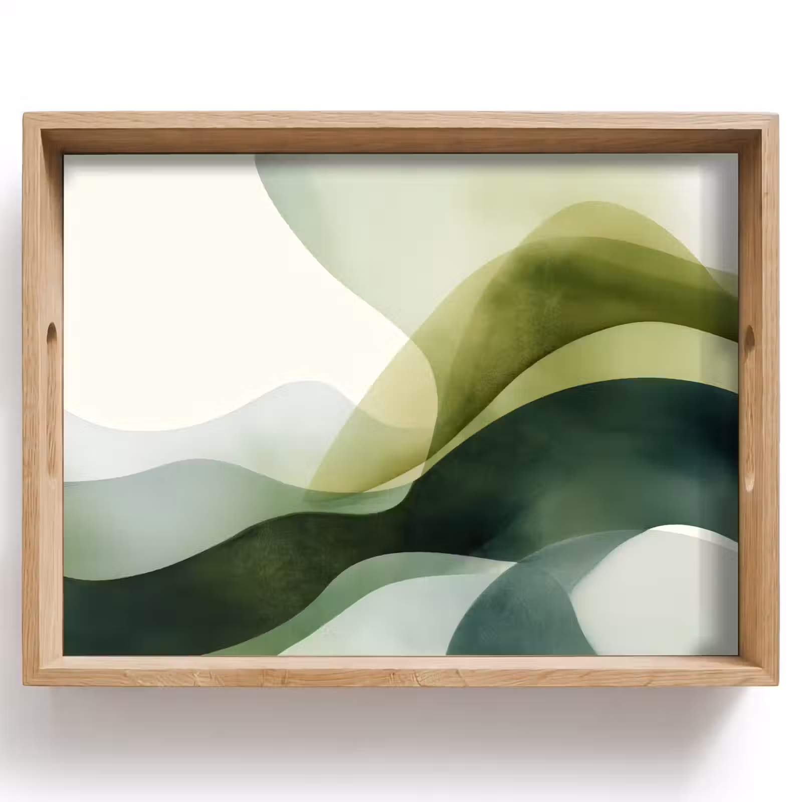 Dienblad - Golven - Abstract - Lichtgroen - Sierlijk — 1