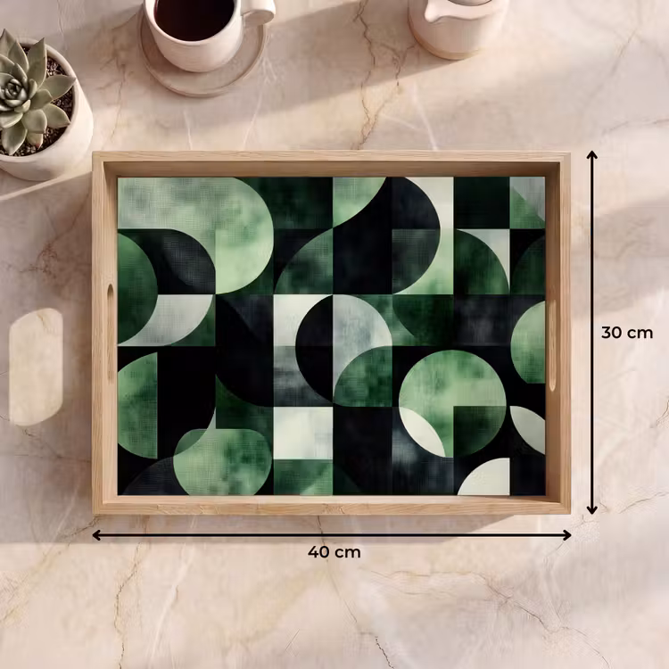 Dienblad - Abstract - Groen - Vormen — 9