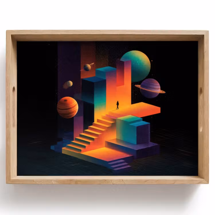 Dienblad - Abstract - Trappen - Mens - Planeten — 1