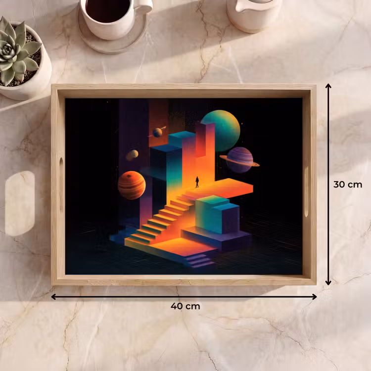 Dienblad - Abstract - Trappen - Mens - Planeten — 9