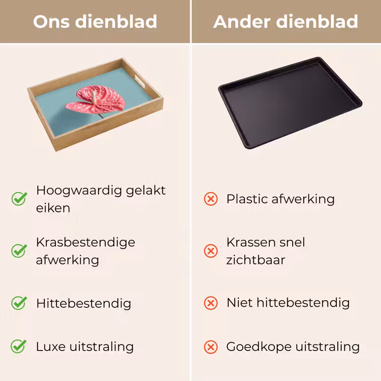 Dienblad - Blad - Anthurium - Stippen - Roze — 3