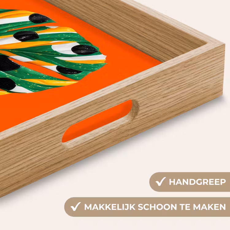 Dienblad - Blad - Oranje - Stippen - Kleurrijk — 5