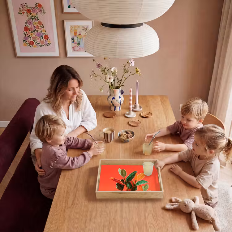 Dienblad - Bladeren - Nerven - Oranje - Structuur — 7