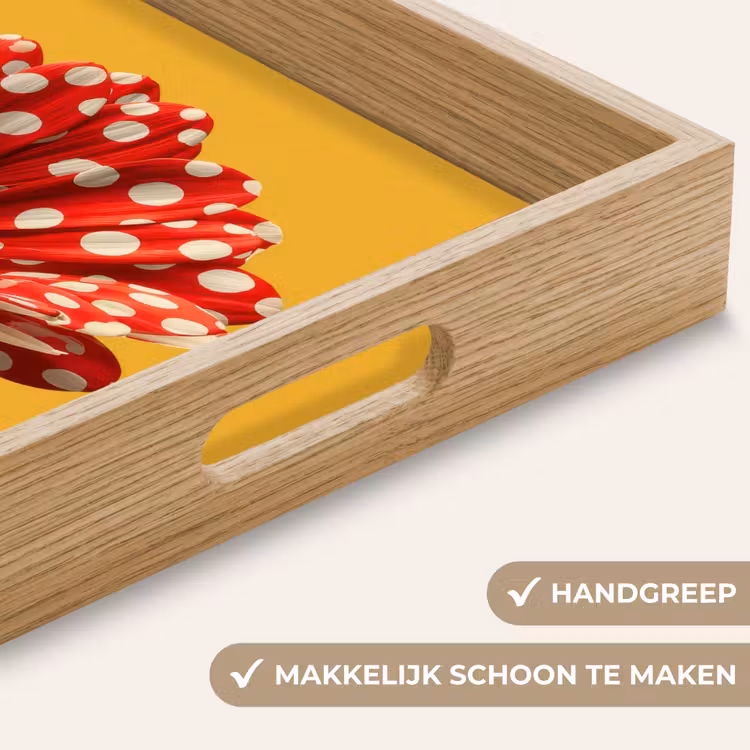 Dienblad - Bloem - Rood - Stippen — 5