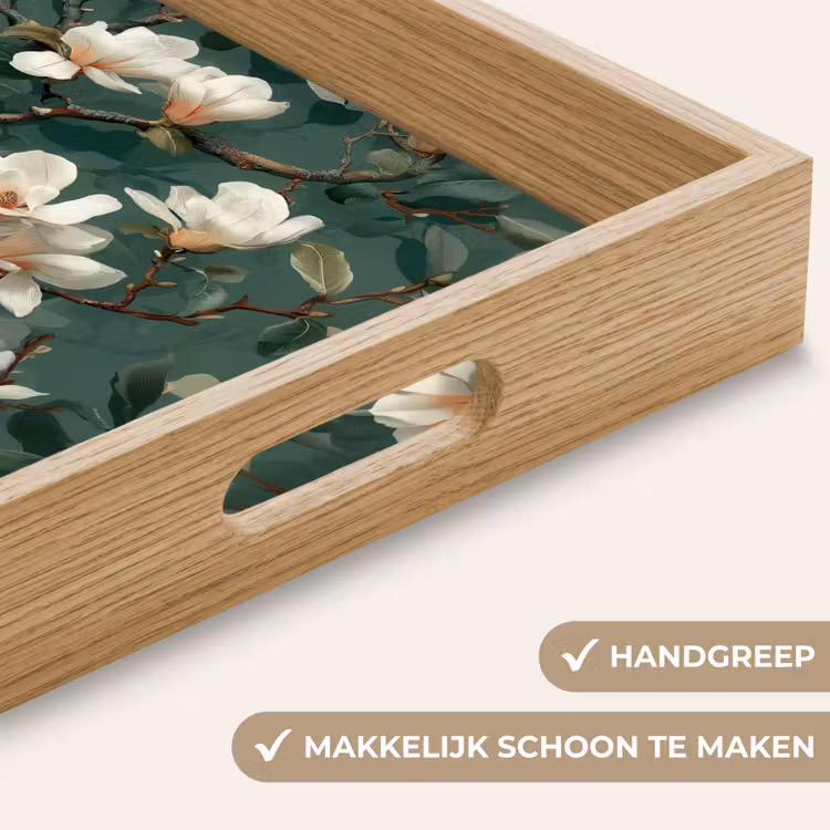 Dienblad - Bloemen - Takken - Wit - Klassiek — 5