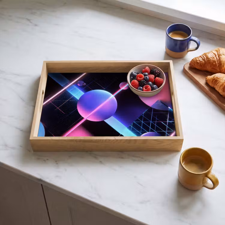 Dienblad - Bollen - Neon - Lijnen - Roze — 4