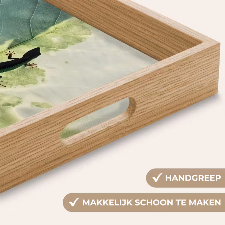 Dienblad - Hagedis - Blad - Nerven - Groen — 5
