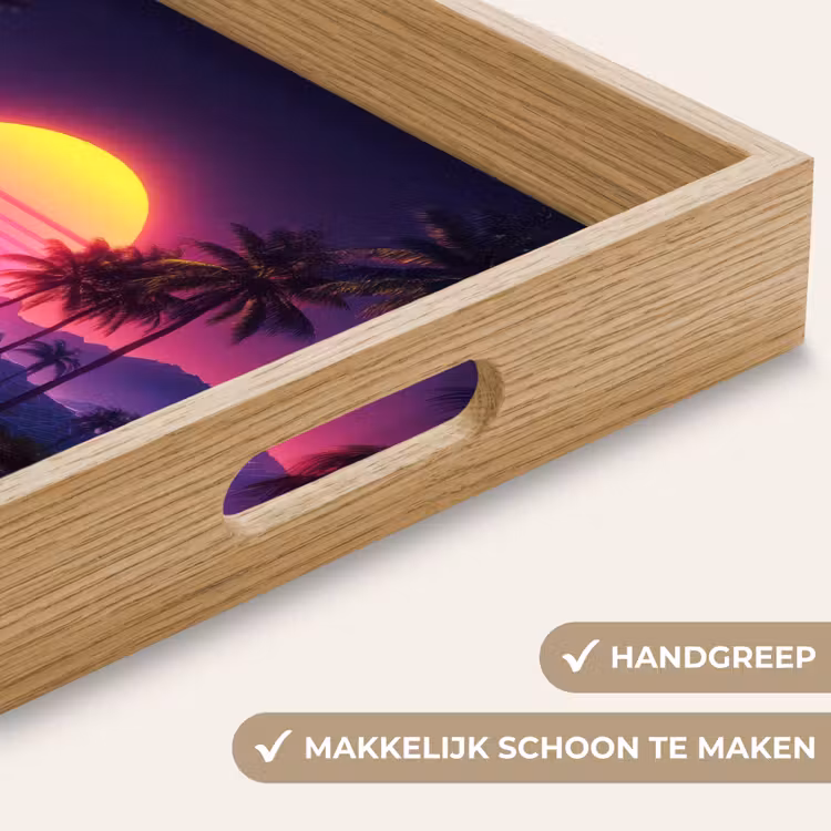 Dienblad - Horizon - Palmbomen - Bergen - Geel — 5