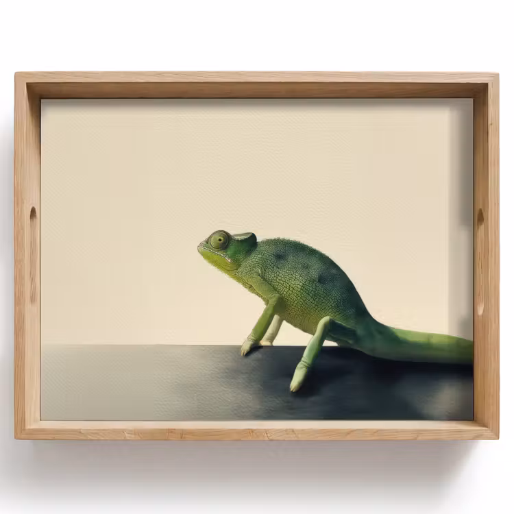 Dienblad - Kameleon - Groen - Minimalistisch — 1