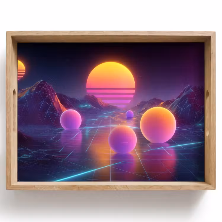 Dienblad - Landschap - Bergen - Bollen - Licht — 1
