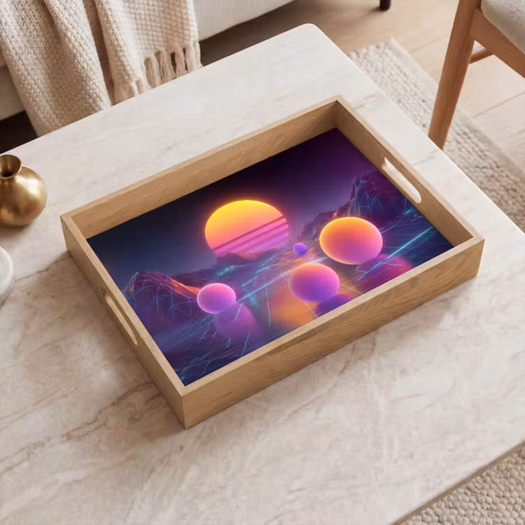 Dienblad - Landschap - Bergen - Bollen - Licht — 2