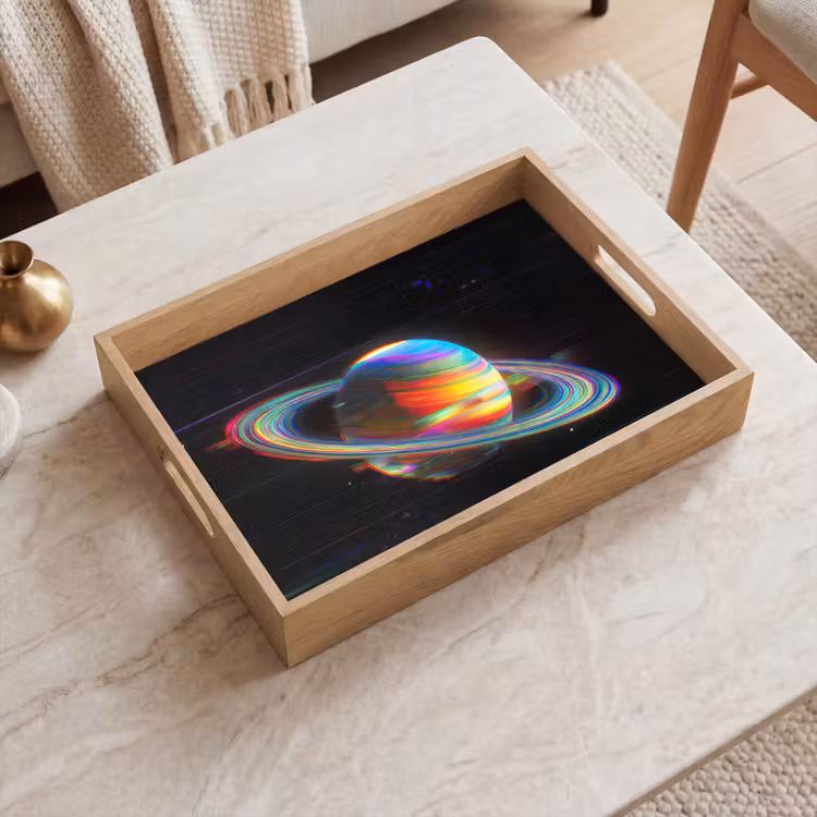 Dienblad - Planeet - Cirkel - Kleurrijk — 2