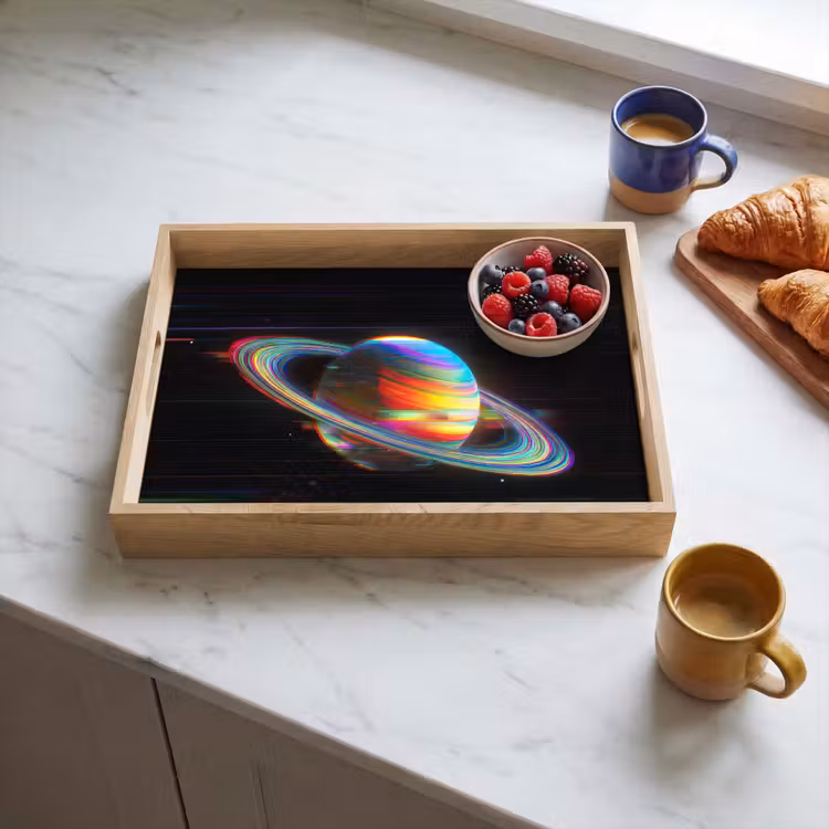Dienblad - Planeet - Cirkel - Kleurrijk — 4