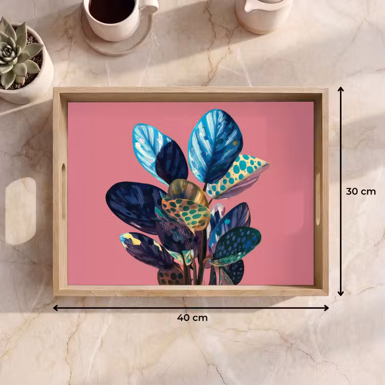 Dienblad - Plant - Bladeren - Stippen - Abstract — 9