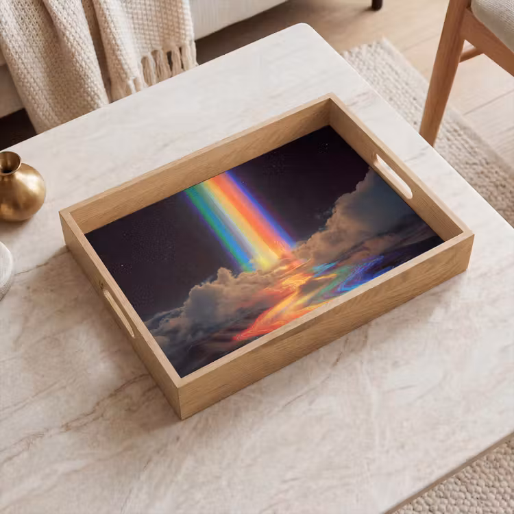 Dienblad - Regenboog - Verticaal - Sterrenhemel - Wolken — 2