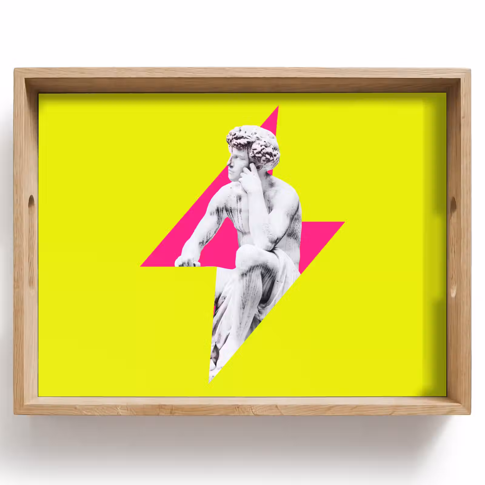 Dienblad - Beeld - Man - Bliksemschicht - Geel — 1