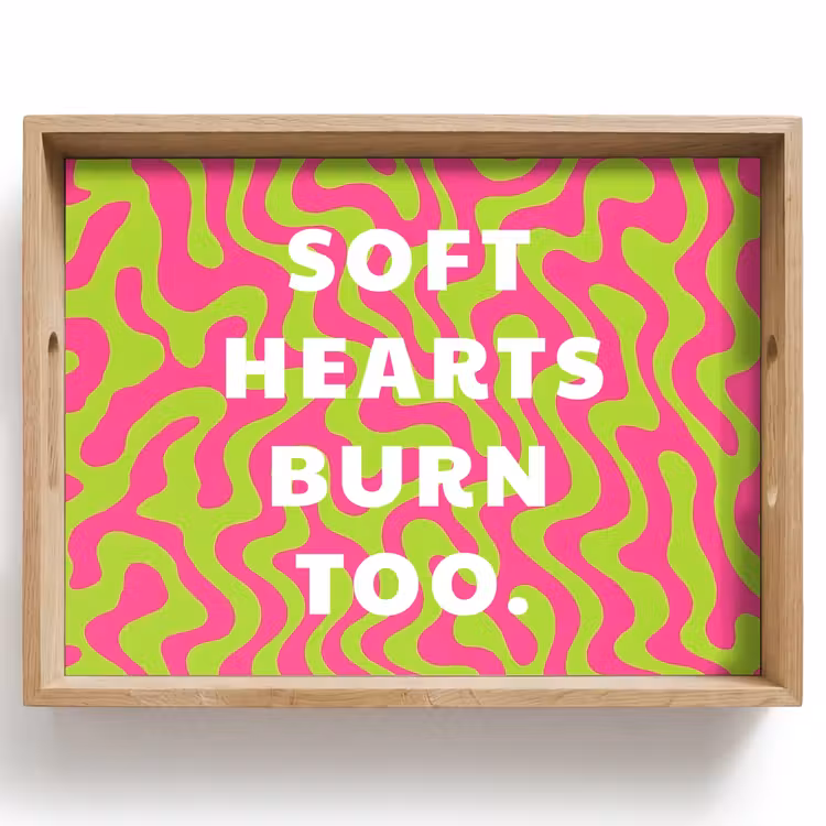 Dienblad - Abstract - Quote - Centraal - Roze — 1