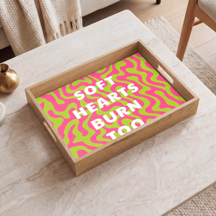 Dienblad - Abstract - Quote - Centraal - Roze — 2