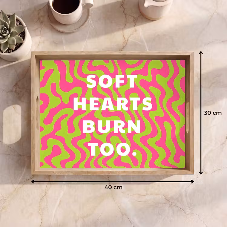Dienblad - Abstract - Quote - Centraal - Roze — 9
