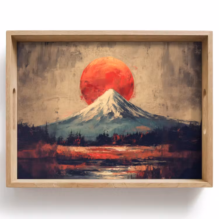 Dienblad - Bergtop - Sneeuw - Zon — 1