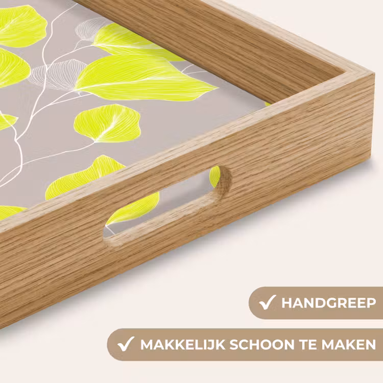 Dienblad - Bladeren - Neon - Geel - Lijnen — 5