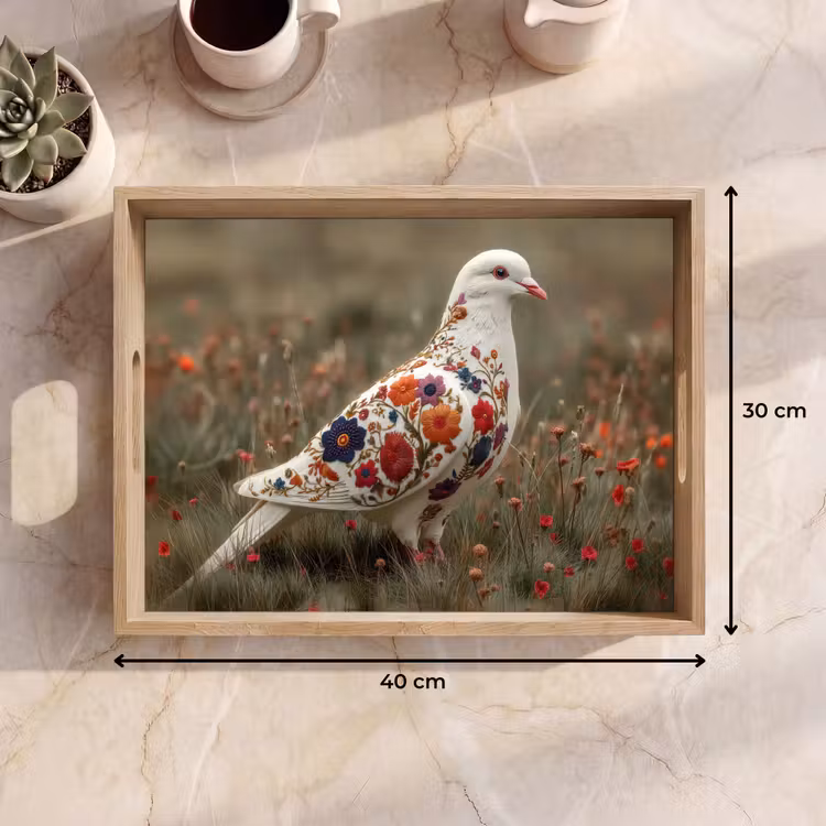 Dienblad - Duif - Bloemen - Natuur — 9