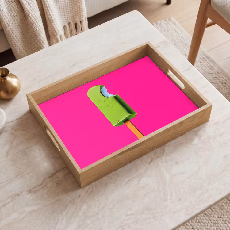 Dienblad - Ijsje - Stokje - Minimalistisch - Groen — 2