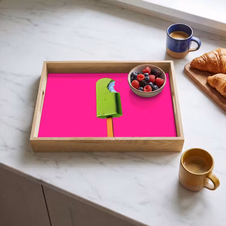 Dienblad - Ijsje - Stokje - Minimalistisch - Groen — 4