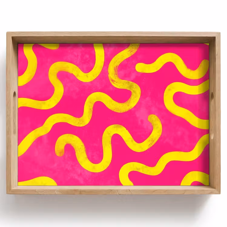 Dienblad - Lijn - Geel - Abstract — 1