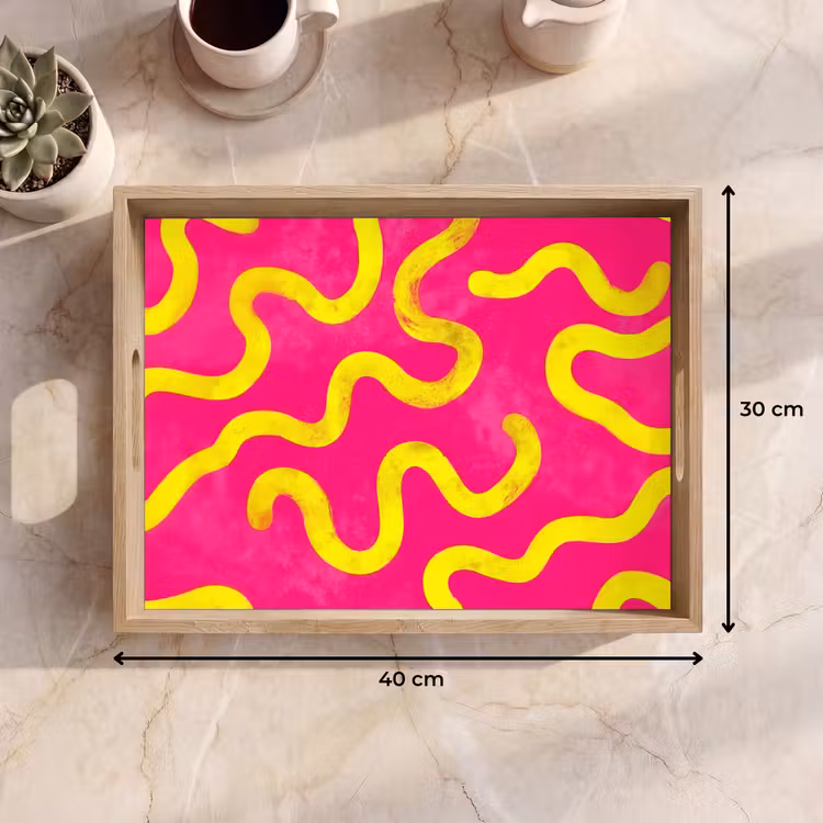 Dienblad - Lijn - Geel - Abstract — 9
