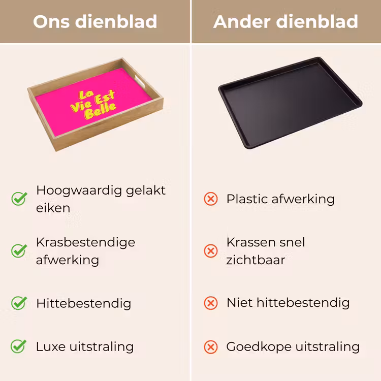 Dienblad - Quote - Retro - Roze — 3