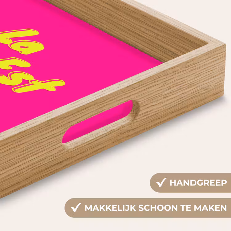 Dienblad - Quote - Retro - Roze — 5