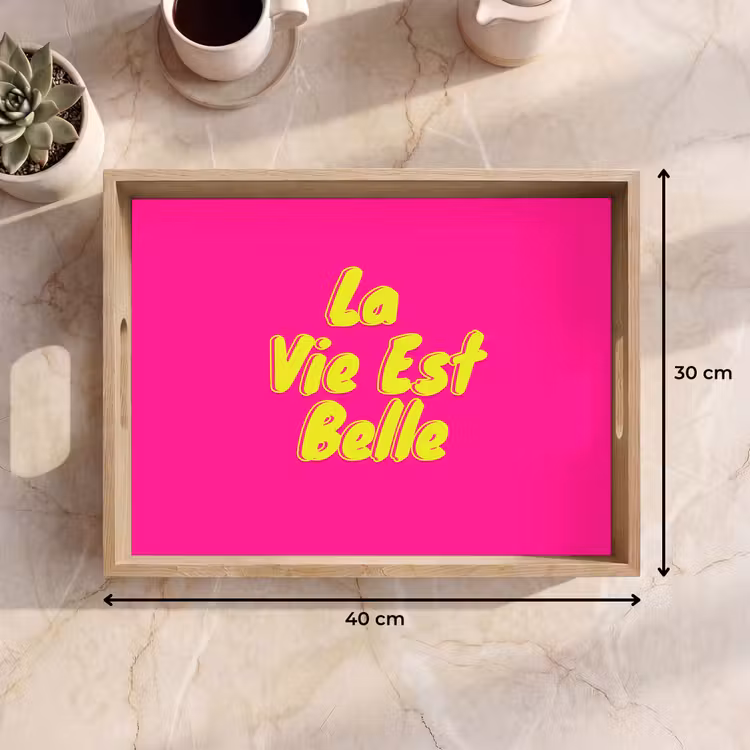 Dienblad - Quote - Retro - Roze — 9