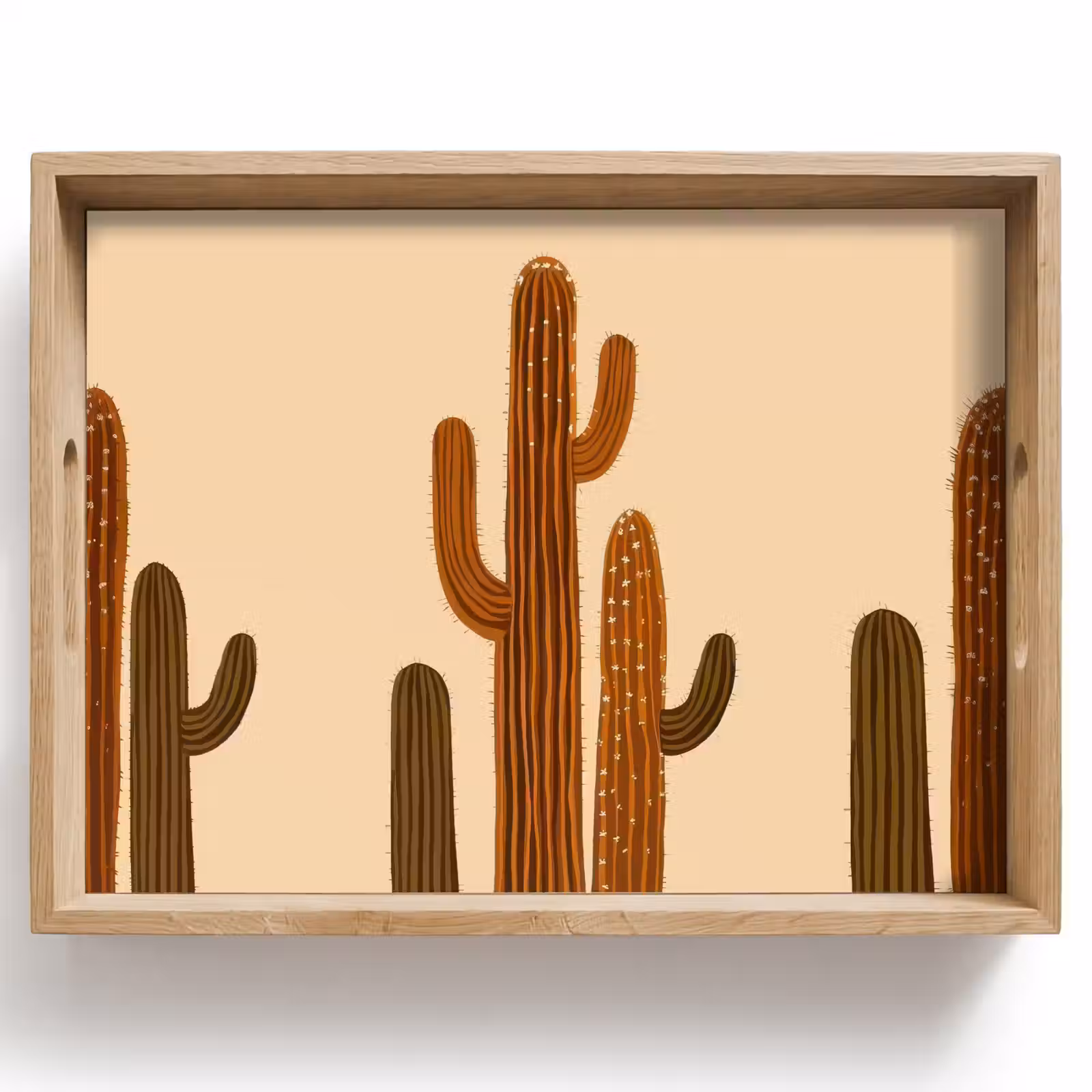Dienblad - Cactus - Woestijn - Zand - Bruin — 1