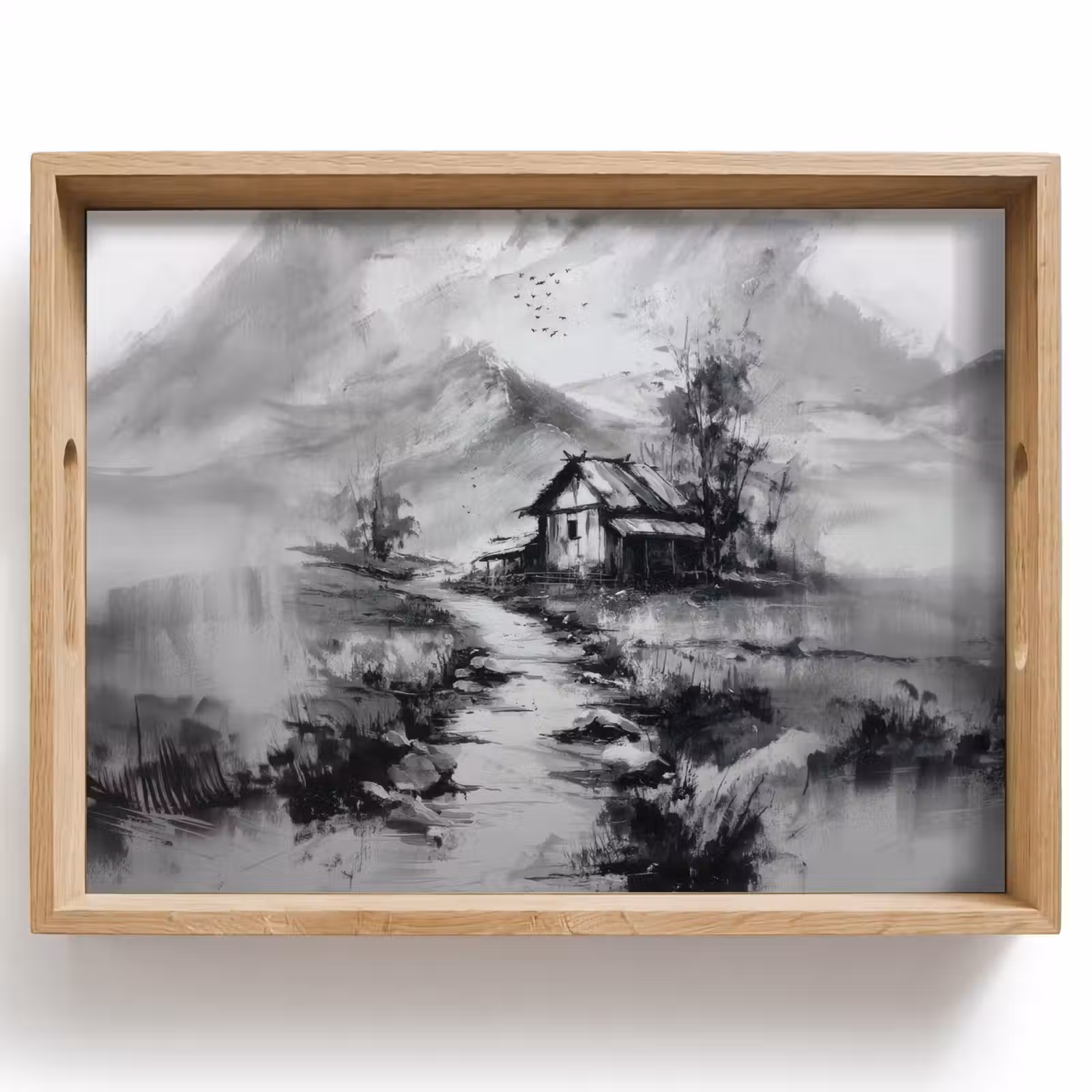 Dienblad - Hut - Grijs - Bergen - Mistig — 1