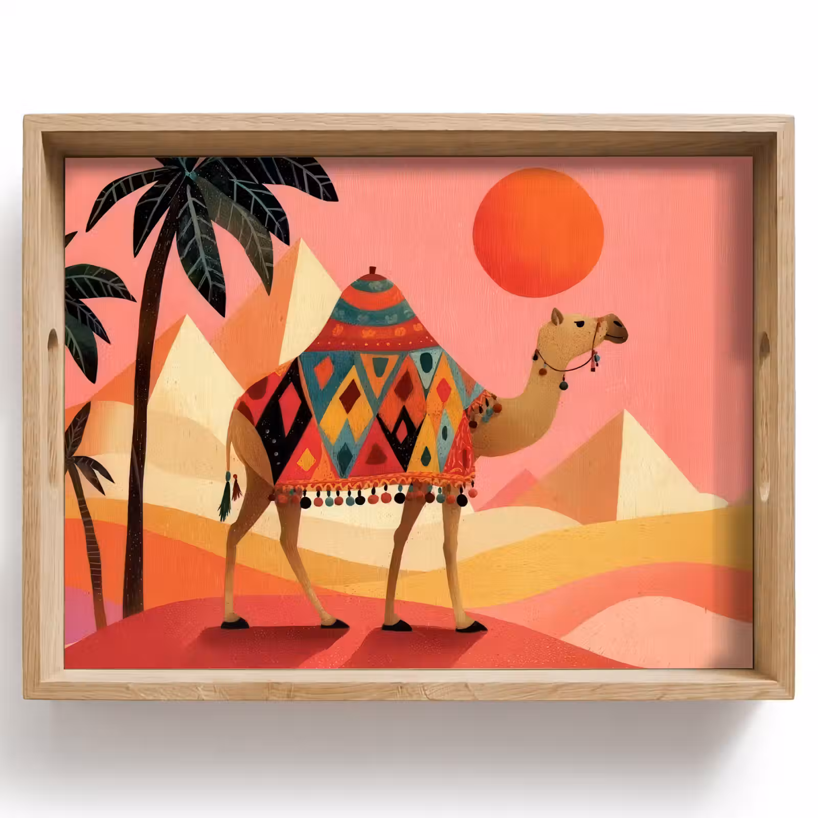 Dienblad - Kameel - Pyramides - Rode zon — 1