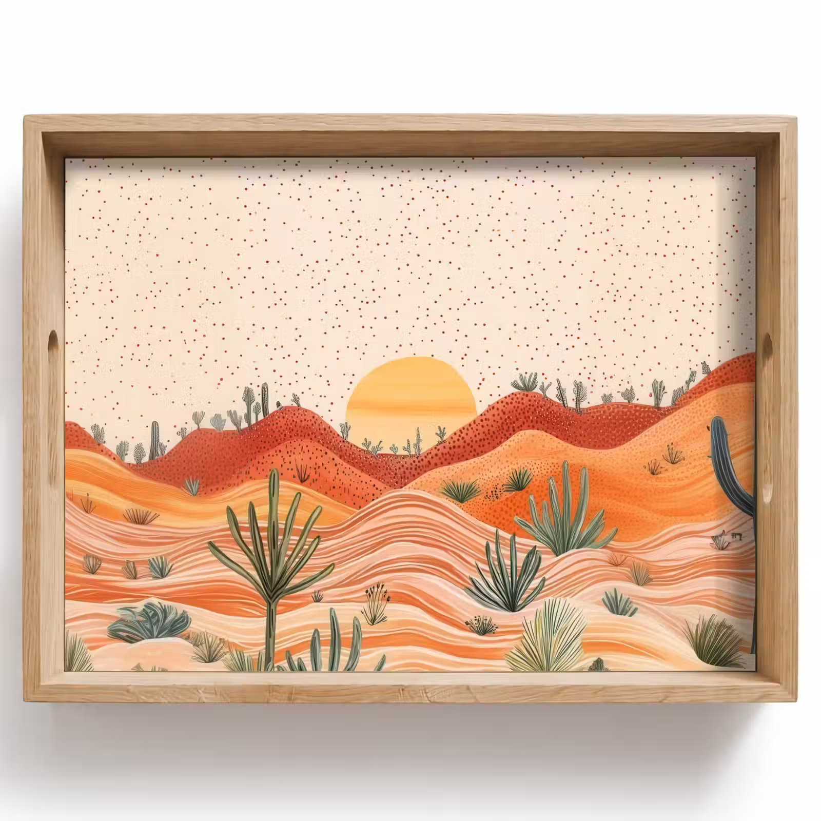 Dienblad - Landschap - Heuvels - Zonsondergang — 1